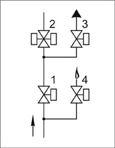 Блоки клапанов газовых DN 40-50, (схема 5.1)