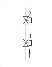 Блоки клапанов газовых DN 15-100, (схема 12).