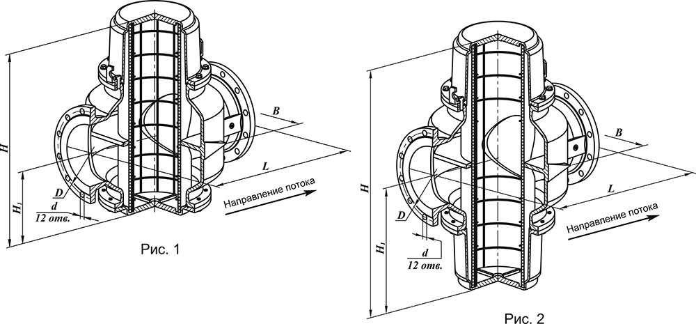 Стальные, газовые фланцевые DN 250, 300, схема