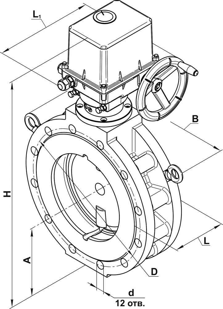 Заслонки дроссельные стальные dn 250-300