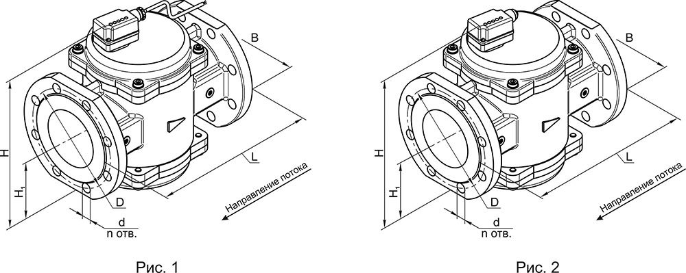 Фильтры фланцевые DN 50-100, с ИЗФ, PN 16, схема