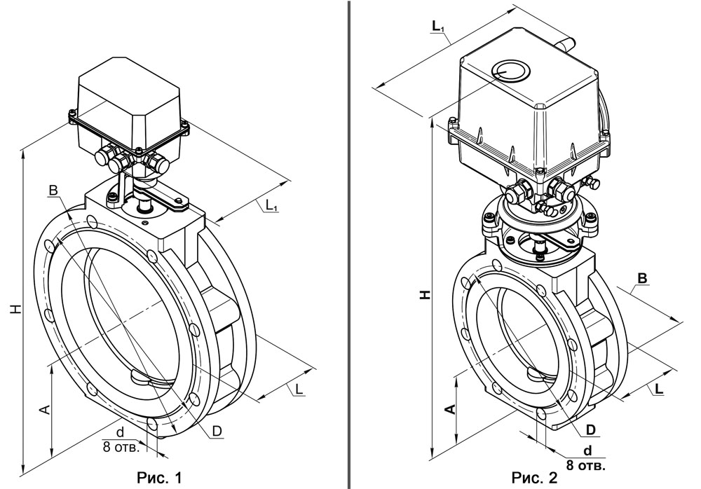 Заслонки дроссельные стальные dn 150-200