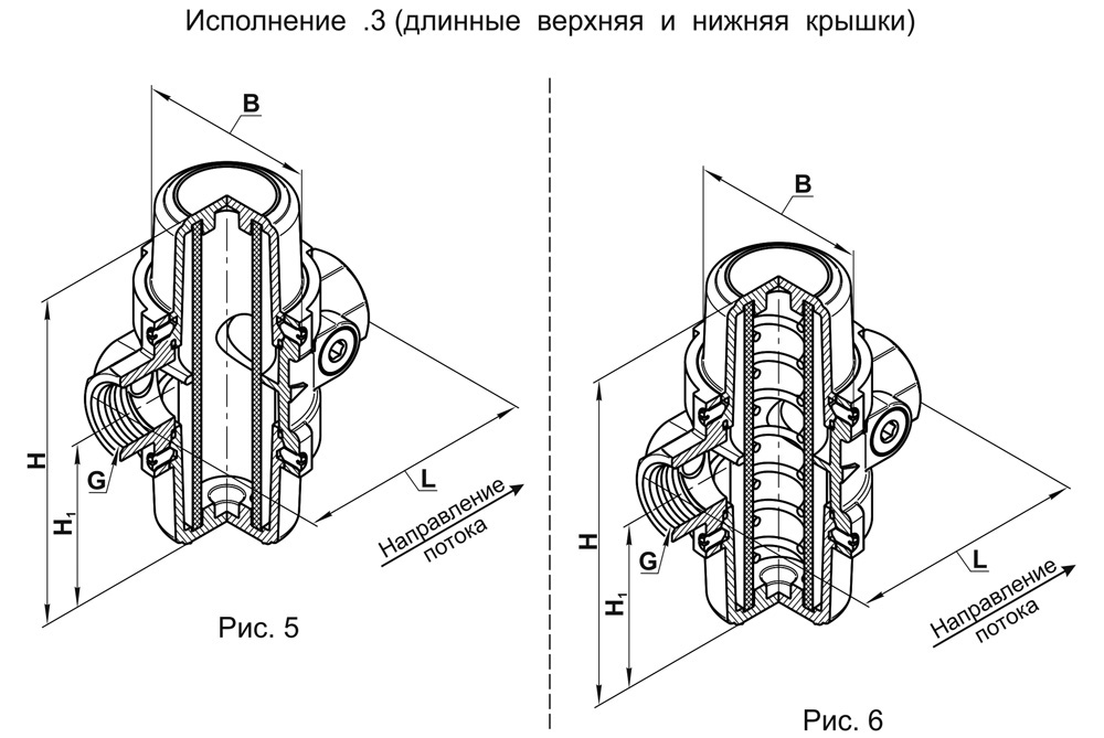 Фильтры муфтовые, исполнение 3