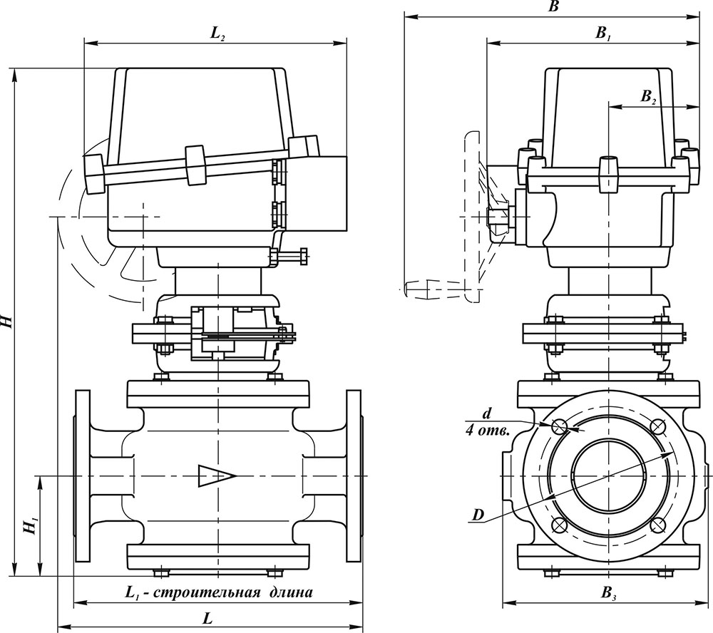 Заслонки стальные dn 40-100, привод sp1-ex