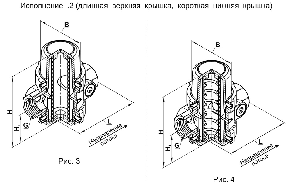 Фильтры муфтовые, исполнение 2