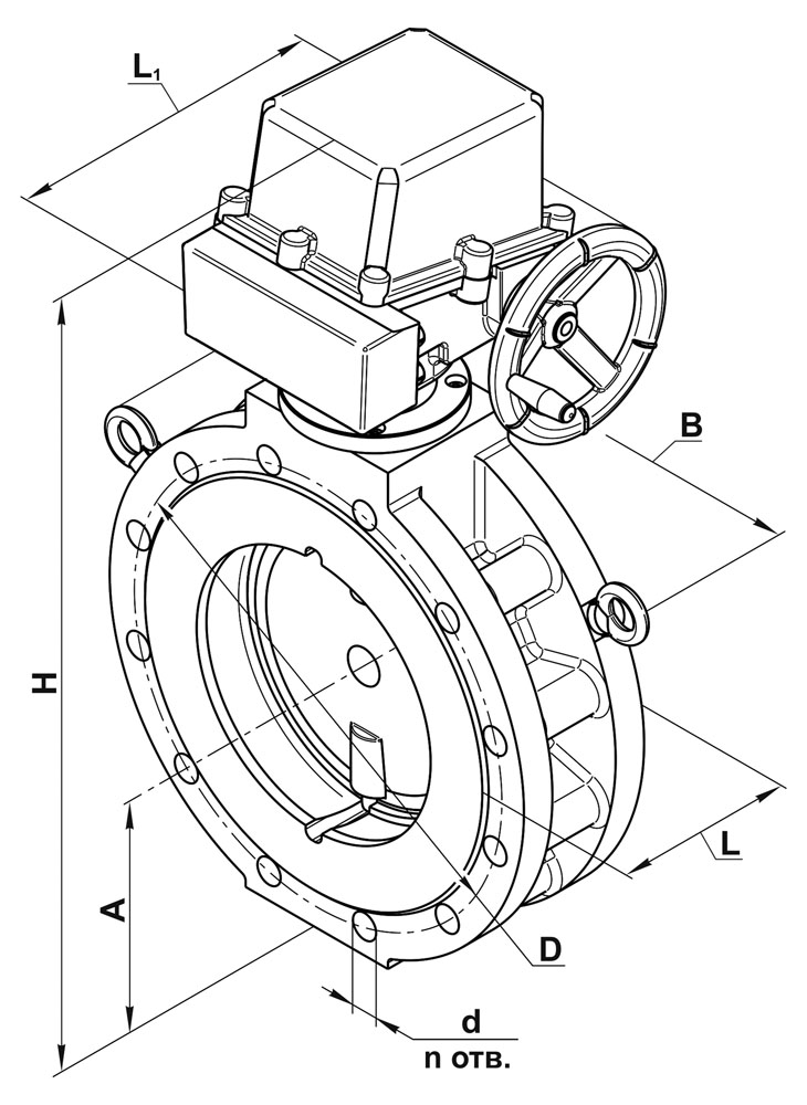 Заслонки дроссельные dn 150-300 стальные sp1-ex