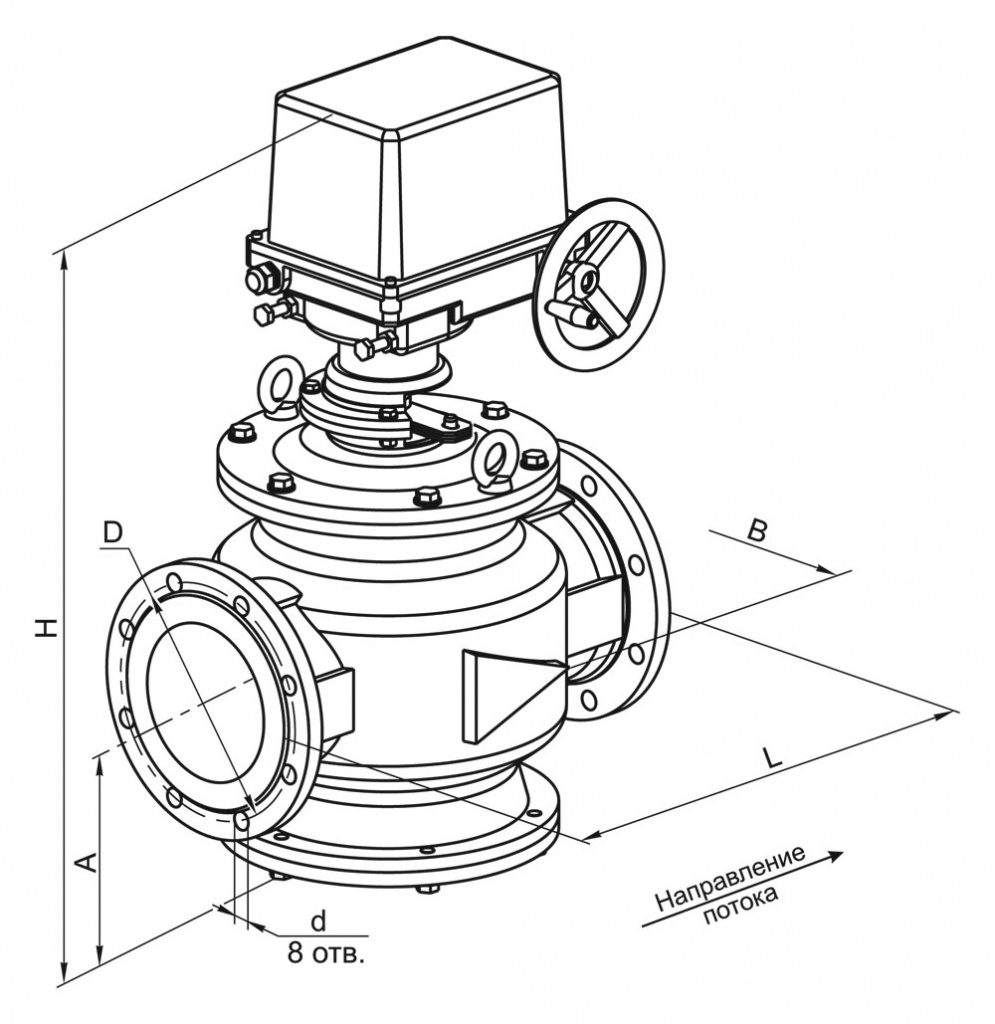 Заслонки стальные dn 125-200 привод sp2-ex