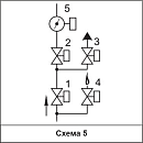 Блоки клапанов газовых DN 40-100 с заслонкой регулирующей дроссельного типа, (схема 5)
