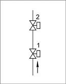 Блоки клапанов газовых DN 15-100, (схема 12).