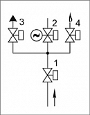 Блоки клапанов газовых DN 40-100, (схема 10.2).
