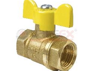 Кран шаровой для газа, ручка-бабочка (ВР/ВР) 1"