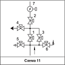 Блоки клапанов газовых DN 100 с заслонкой регулирующей дроссельного типа, (схема 11)