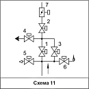 Блоки клапанов газовых DN 100 с заслонкой регулирующей, (схема 11)